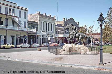 Pony Express Memorial, Old Sacramento, CA, USA