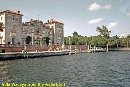 Vizcaya House from the waterfront, Miami, FL, USA  Vizcaya House from the waterfront, Miami, FL, USA