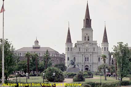 Jackson Square, New Orleans, from Vieux Carre Riverview, LA, USA