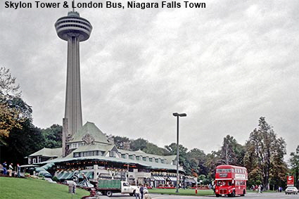  Skylon Tower & London Bus, Niagara Falls, Ontario, Canada