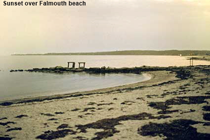  Sunset over Falmouth beach, Cape Cod, MA, USA