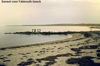  Sunset over Falmouth beach, Cape Cod, MA, USA