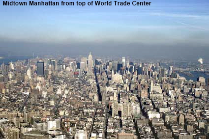  Midtown Manhattan from top of World Trade Center, New York City, NY, USA