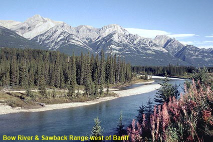  Bow River & Sawback Range west of Banff, Alberta, Canada