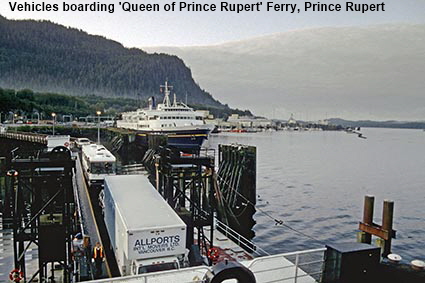  Vehicles boarding 'Queen of Price Rupert' Inside Passage Ferry, Prince Rupert, BC, Canada