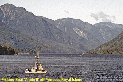  Fishing Boat 'Annie II' off Princess Royal Island, Inside Passage from 'Queen of Prince Rupert' ferry, BC, Canada