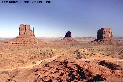  The Mittens from Monument Valley Visitor Center, AZ, USA