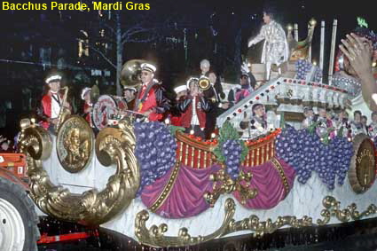 Bacchus parade, Mardi Gras, New Orleans, LA, USA