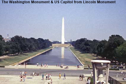  The Washington Monument & US Capitol from Lincoln Monument, Washington DC, USA