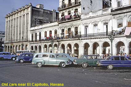  Old cars near El Capitolio, Havana, Cuba