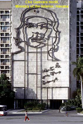  Che Guevara motif on Ministry of the Interior, Havana, Cuba