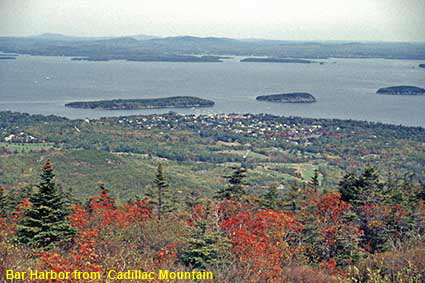  Bar Harbor from  Cadillac Mountain, Acadia National Park, ME, USA