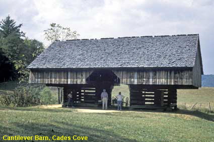 Cantilever Barn, Tipton Place, Cades Cove, Great Smoky Mountains National Park, TN, USA Cantilever Barn, Tipton Place, Cades Cove, Great Smoky Mountains National Park, TN, USA