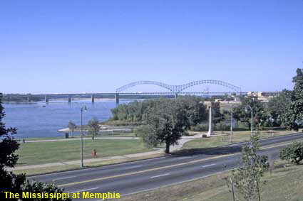 The Mississippi at Memphis, TN, USA  The Mississippi at Memphis, TN, USA