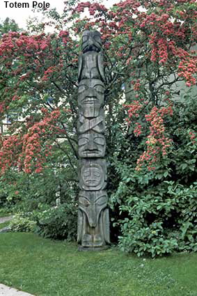 Totem Pole by Museum, Juneau, AK, USA