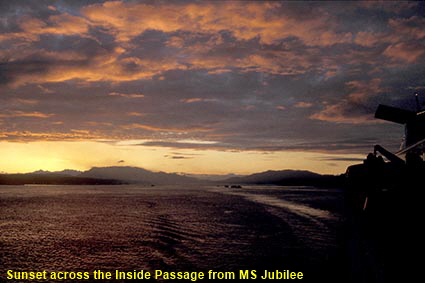  Sunset across the Inside Passage from MS Jubilee, BC, Canada