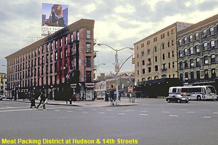 Meat Packing District at Hudson & 14th, New York, NY, USA