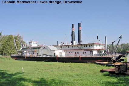 Captain Meriwether Lewis dredge, Brownville, Nebraska, USA
