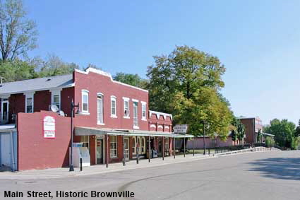 Main Street, Historic Brownville, Nebraska, USA