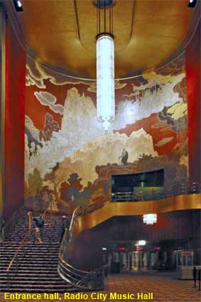  Entrance hall & staircase, Radio City Music Hall, New York, NY, USA