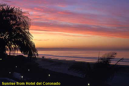 Sunrise from Hotel del Coronado, San Diego, CA, USA  Sunrise from Hotel del Coronado, San Diego, CA, USA