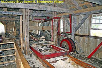  Interior of McDonald Bros Sawmill, Sherbrooke Village, NS, Canada