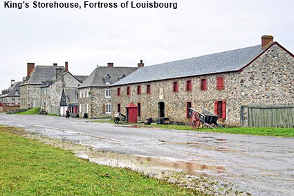 Waterfront view of Fortress of Louisbourg, Louisbourg, NS, Canada Waterfront view of Fortress of Louisbourg, Louisbourg, NS, Canada