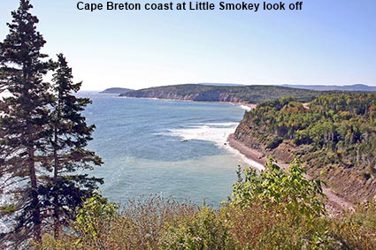 Cape Breton coast at Little Smokey look off, NS, Canada Cape Breton coast at Little Smokey look off, NS, Canada