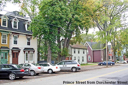 Prince Street from Dorchester Street, Charlottetown, PEI, Canada
