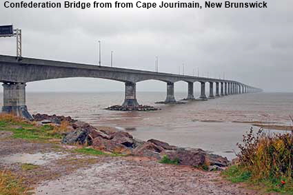 Confederation Bridge from from Cape Jourimain, New Brunswick, Canada