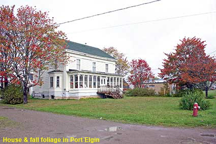 House & fall foliage in Port Elgin, NB, Canada