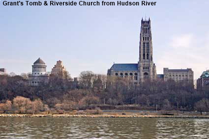  Grant's Tomb & Riverside Church from Boat Tour, New York, NY, USA