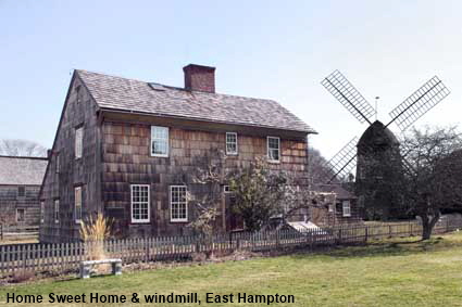 Home Sweet Home & windmill, East Hampton, NY, USA