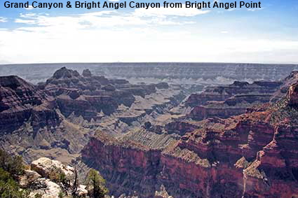  Grand Canyon & Bright Angel Canyon from Bright Angel Point, AZ, USA