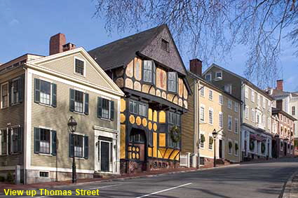  View up Thomas Street, Providence, RI, USA