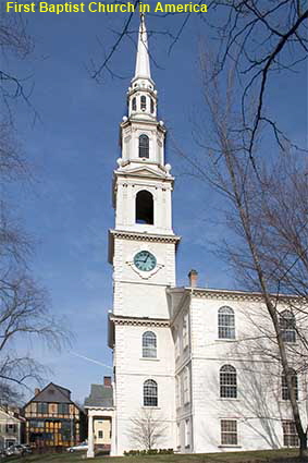  First Baptist Church in America from Waterman St, Providence, RI, USA