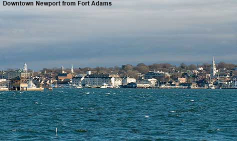  Downtown Newport from Fort Adams, Newport, RI, USA