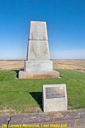 7th Cavalry Memorial, Last Stand Hill, Little Bighorn Battlefield, MT, USA