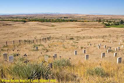  View from top of Last Stand Hill, Little Bighorn Battlefield, MT, USA