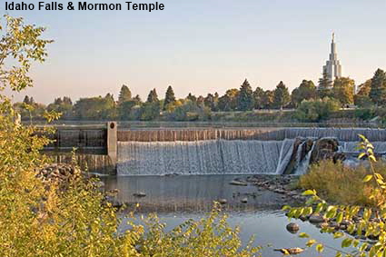  Idaho Falls & Idaho Falls Mormon Temple, Idaho Falls, ID, USA