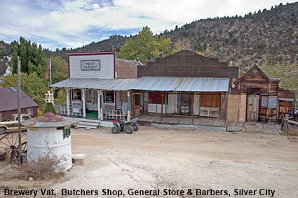 Brewery Vat & former Butchers Shop, General Store & Barbers, Silver City, ID, USA  Brewery Vat & former Butchers Shop, General Store & Barbers, Silver City, ID, USA