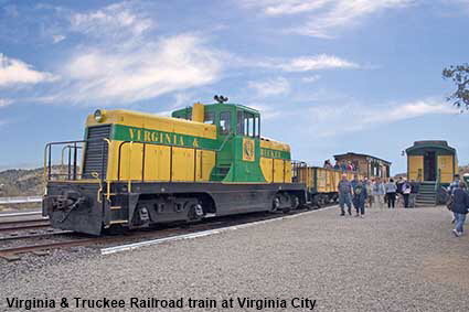  Virginia & Truckee Railroad train at Virginia City, NV, USA