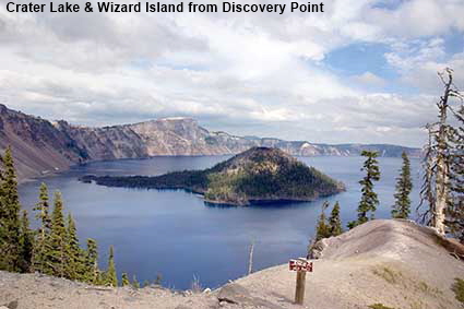  Crater Lake & Wizard Island from Discovery Point, Crater Lake National Park, OR, USA