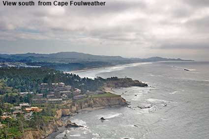 View south  from Cape Foulweather, OR, USA
