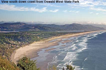  View south down coast from Oswald West State Park, OR, USA