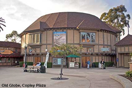 Old Globe, Copley Plaza, Balboa Park, San Diego, CA, USA  Old Globe, Copley Plaza, Balboa Park, San Diego, CA, USA