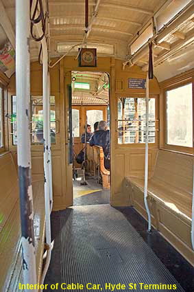  Interior of Cable Car, Hyde St Terminus, San Francisco, CA, USA