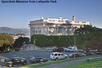 Spreckels Mansion from Lafayette Park, San Francisco, CA, USA Spreckels Mansion from Lafayette Park, San Francisco, CA, USA