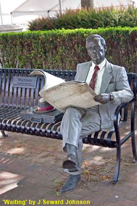  'Waiting' by J Seward Johnson, N Front Street, Harrisburg, PA, USA