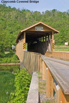 Claycomb covered bridge (1880), near Bedford, PA, USA  Claycomb covered bridge (1880), near Bedford, PA, USA